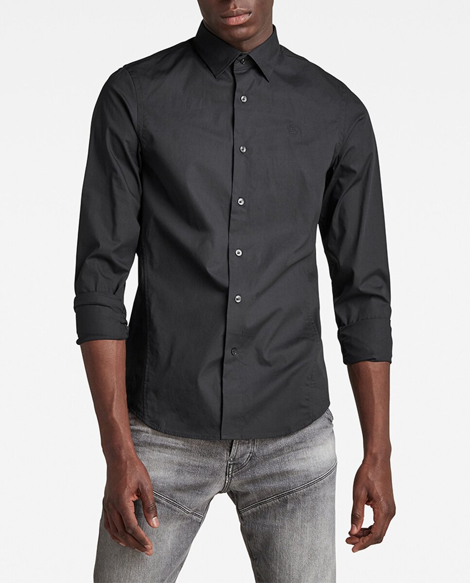 Imagen 0 de Camisa Dressed de hombre negra con corte ajustado