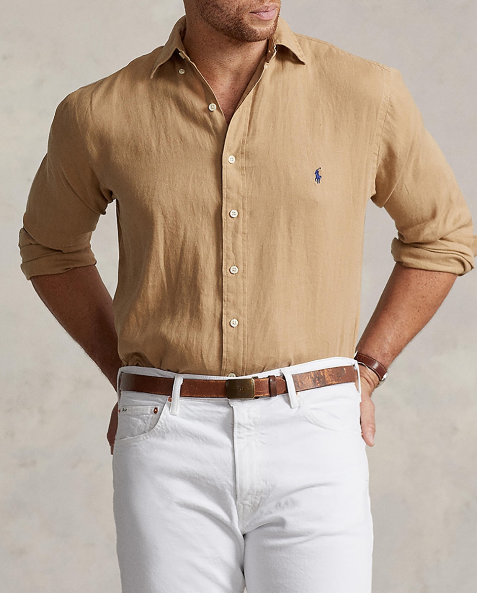 Imagen 0 de Camisa de hombre de lino Classic fit tallas grandes