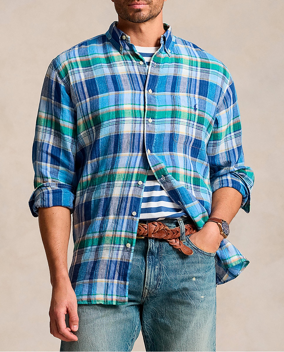 Imagen 0 de Camisa de hombre de lino Classic fit tallas grandes