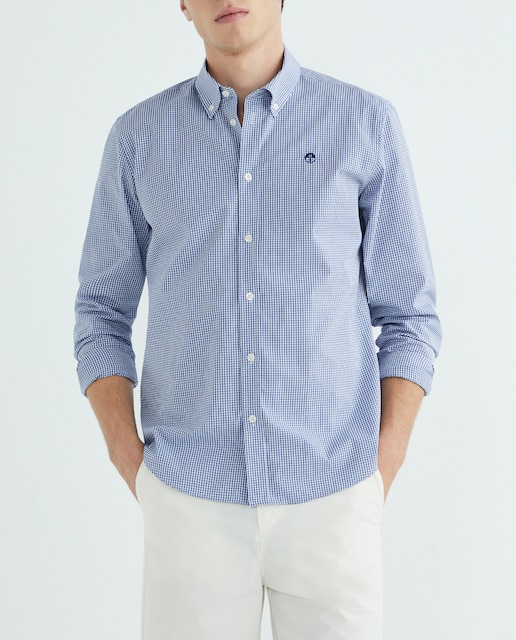 Imagen 0 de Camisa de hombre regular de algodón cuadros manga larga