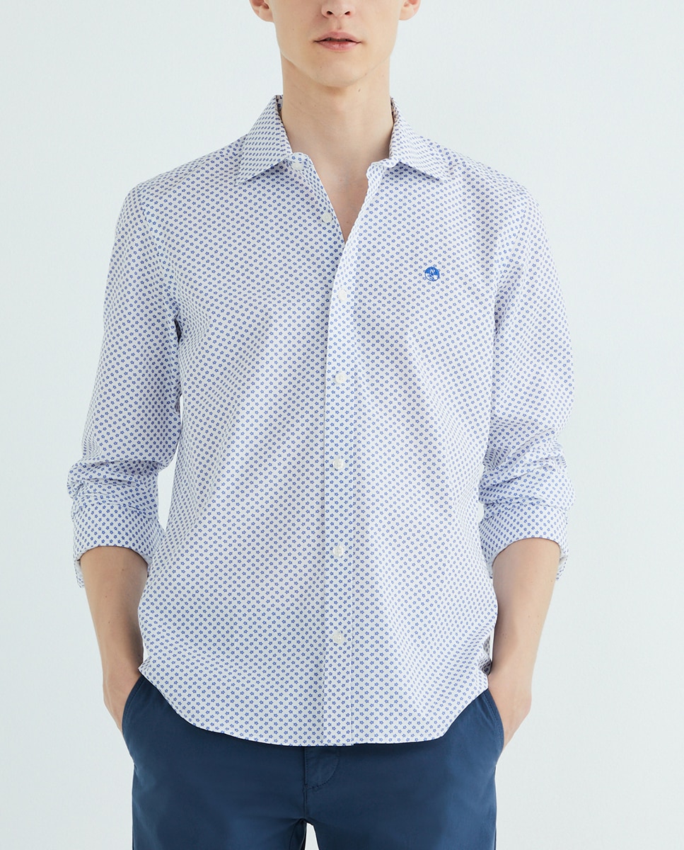 Imagen 0 de Camisa de hombre regular popelín fantasía manga larga