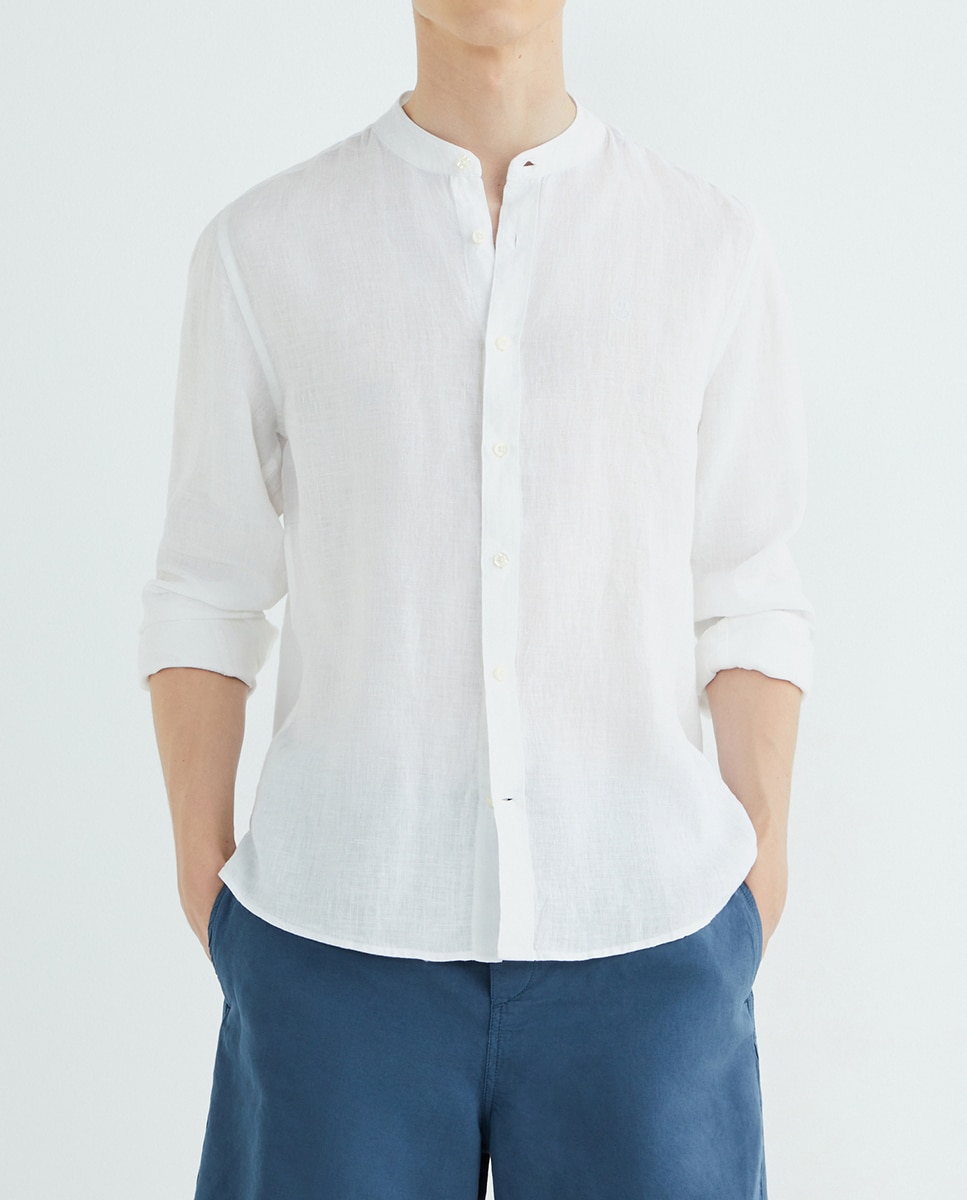 Imagen 0 de Camisa de hombre regular de lino manga larga