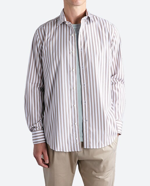 Imagen 0 de Camisa de hombre manga larga rayas tallas grandes