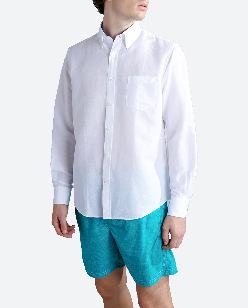 Camisa de hombre manga larga detalle puño y cuello — oferta en Primeriti