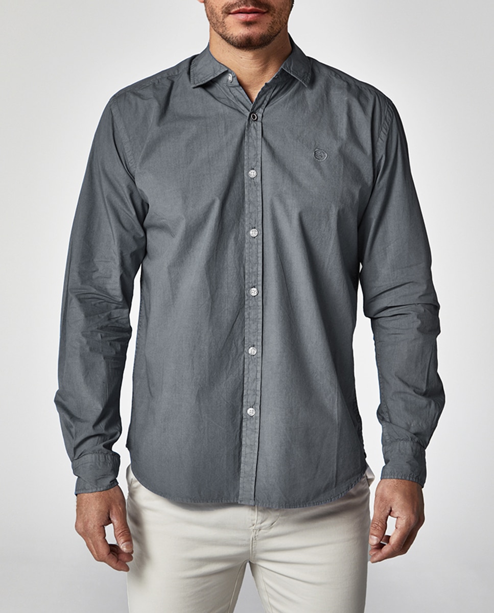Imagen 0 de Camisa de hombre tinte en prenda corte slim fit