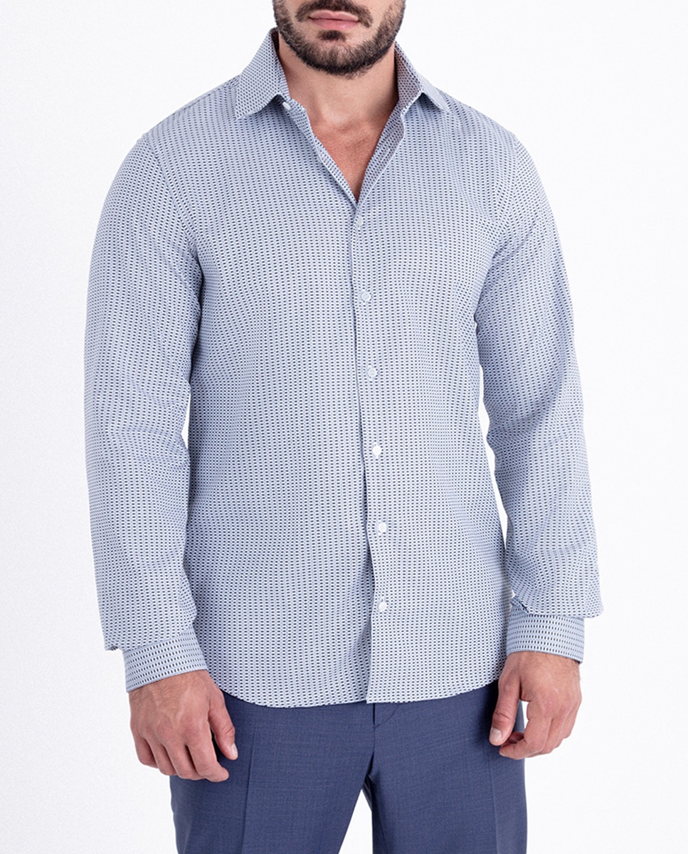 Imagen 0 de Camisa de hombre con estampado de cuadros custom fit