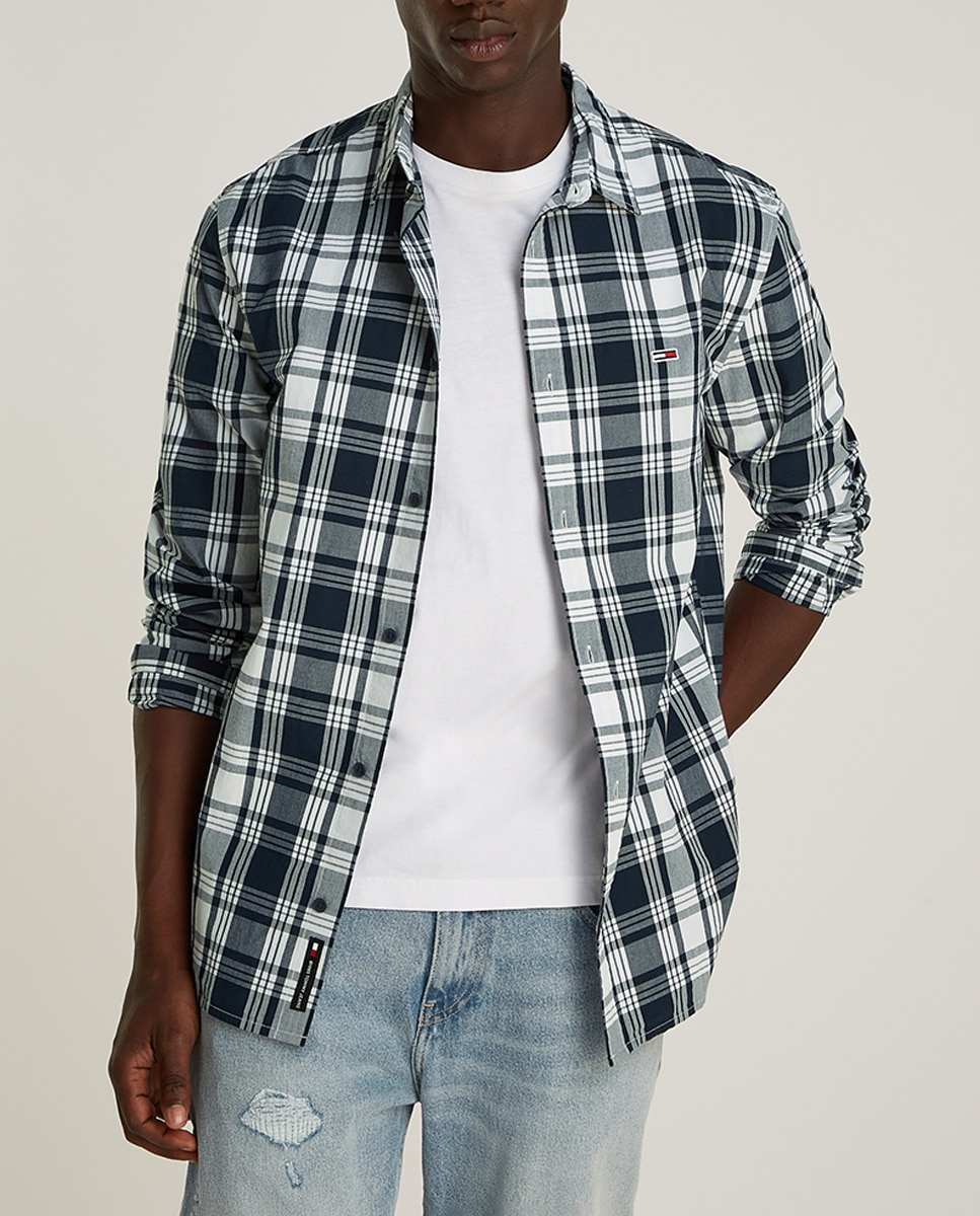 Imagen 0 de Camisa popelín de hombre regular fit de cuadros