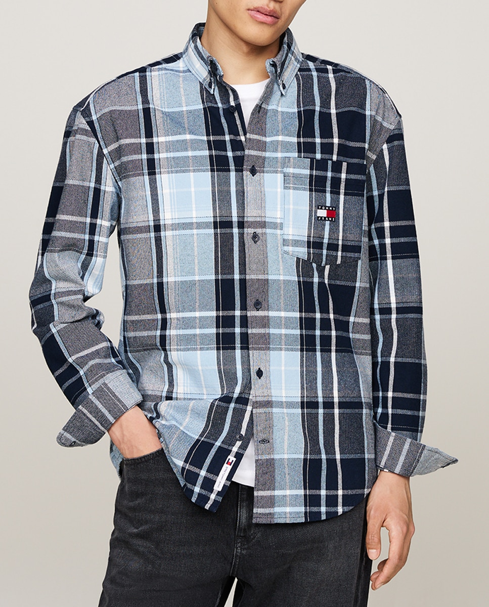 Imagen 0 de Camisa de hombre relaxed fit de cuadros