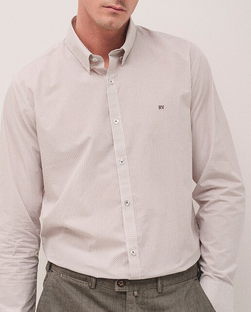 Imagen 0 de Camisa sport de hombre regular fit estampado geométrico círculos