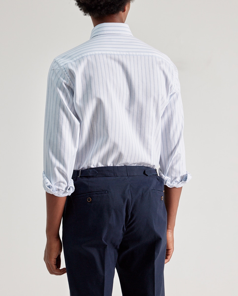 Imagen 0 de Camisa rayas Oxford blanca