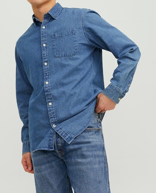 Imagen 0 de Camisa vaquera slim fit de hombre