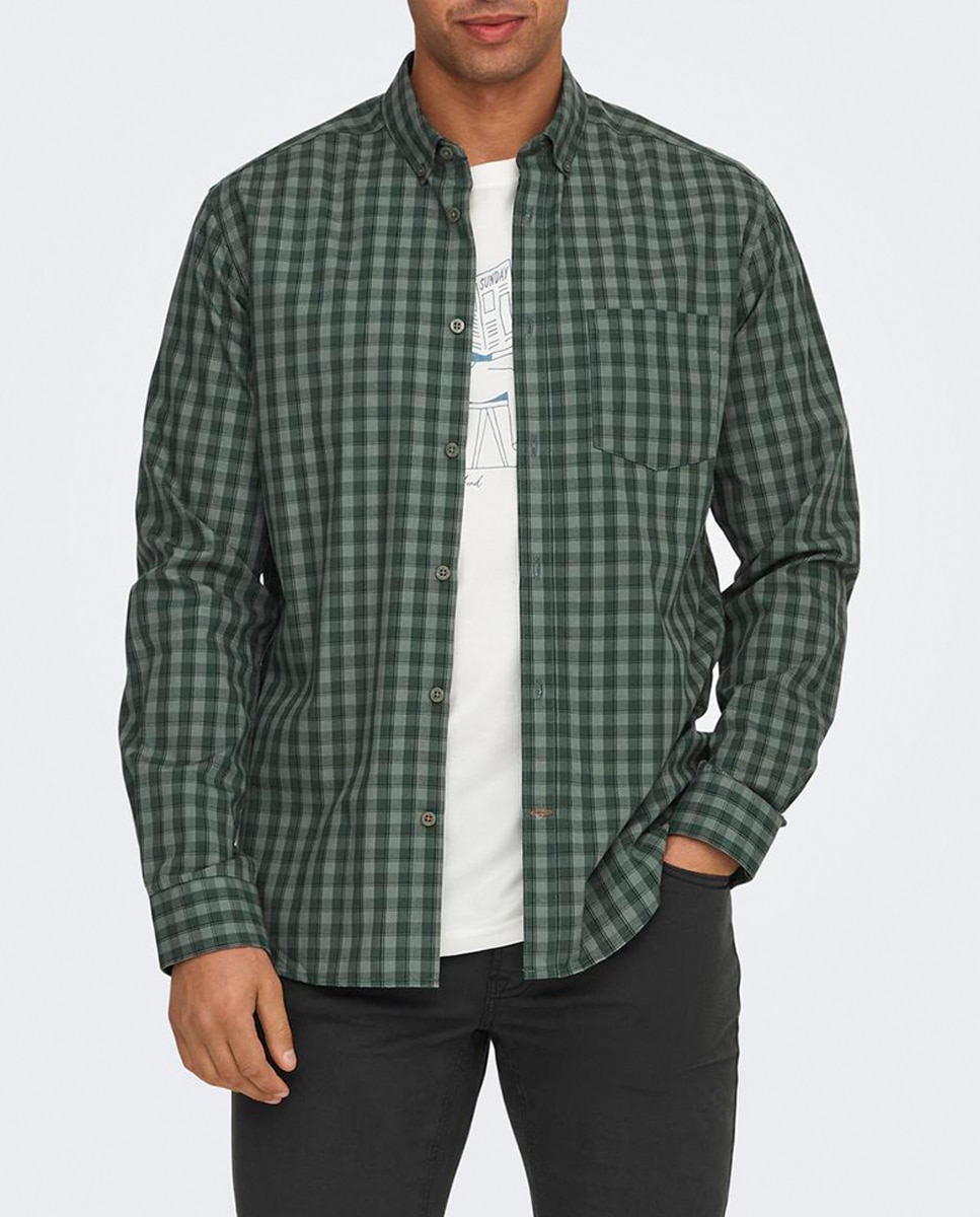 Imagen 0 de Camisa de hombre slim de cuadros