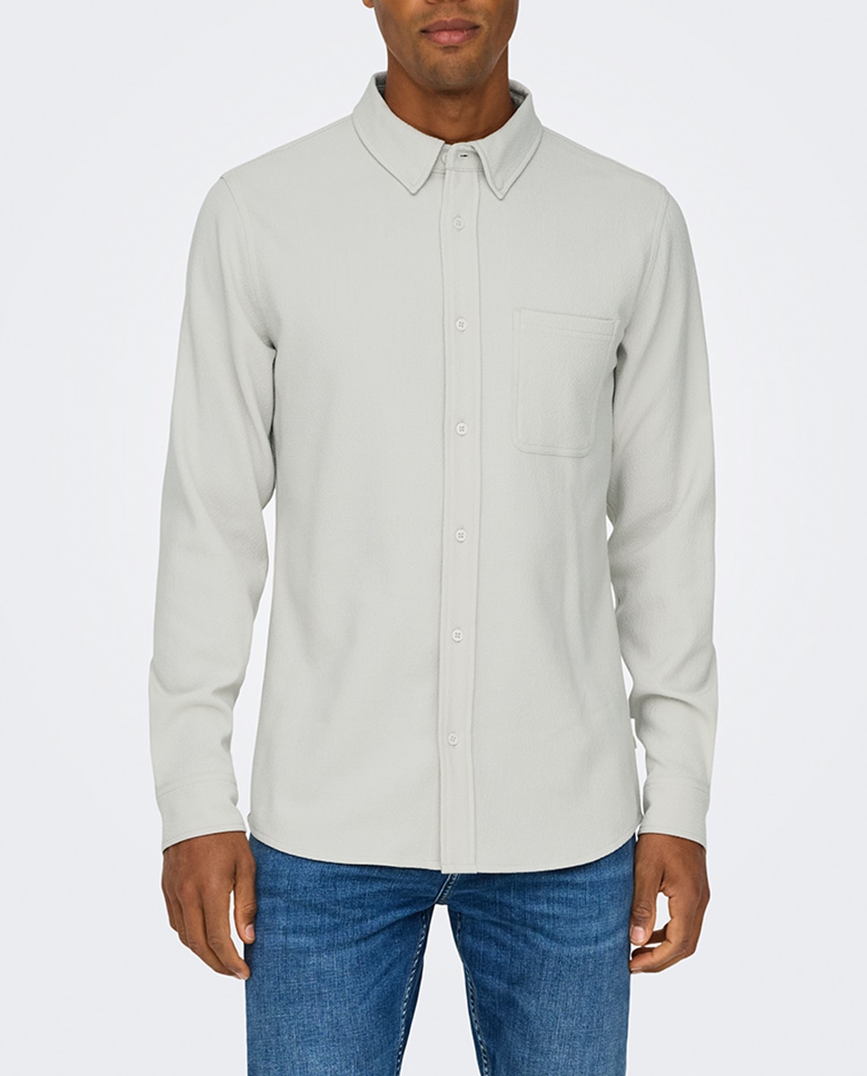 Imagen 0 de Camisa de hombre de manga larga slim