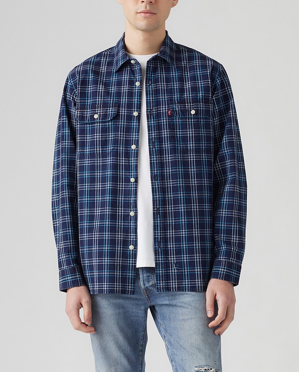 Imagen 0 de Camisa de algodón de hombre de manga larga fit relajado