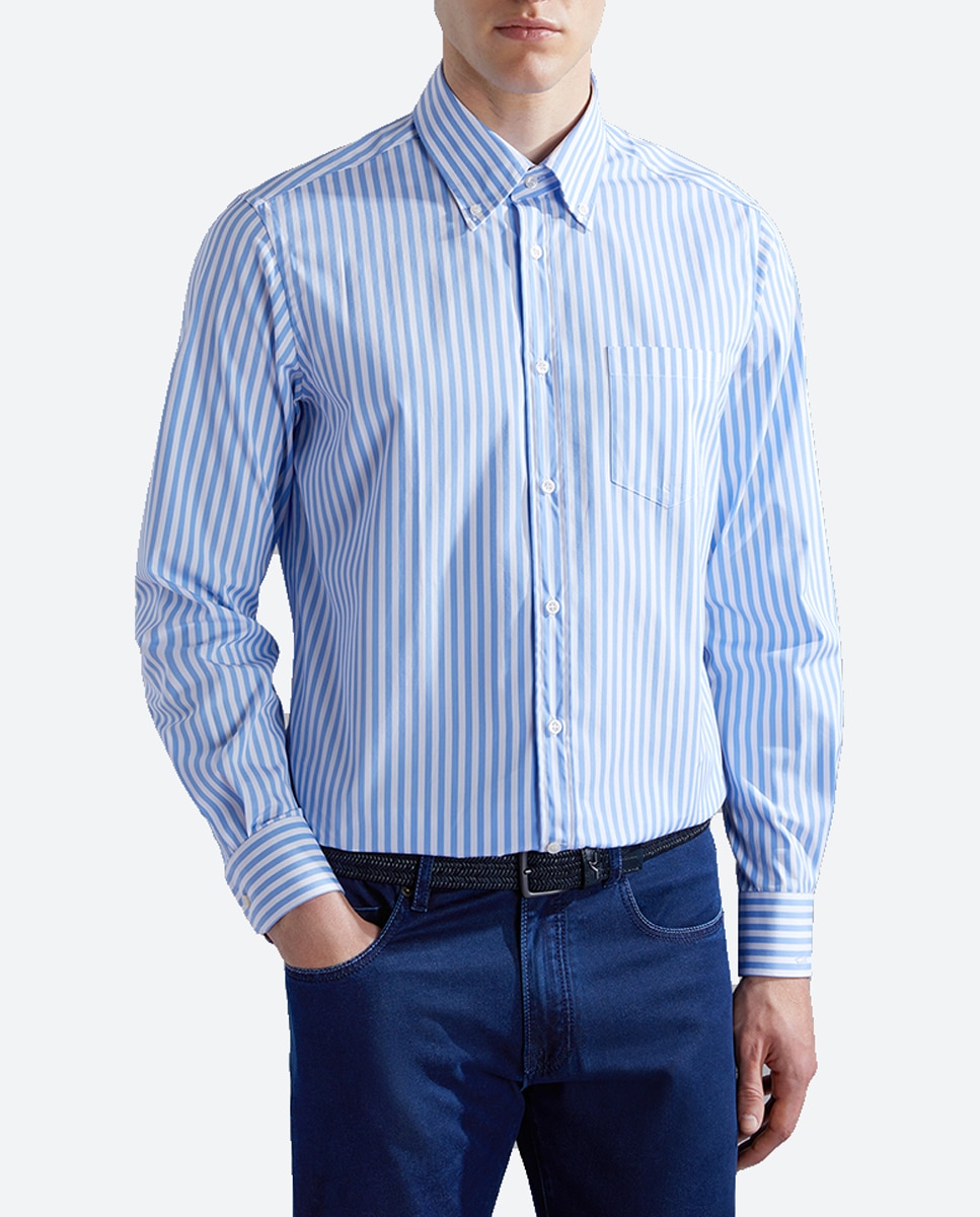 Imagen 0 de Camisa de hombre rayas botón down