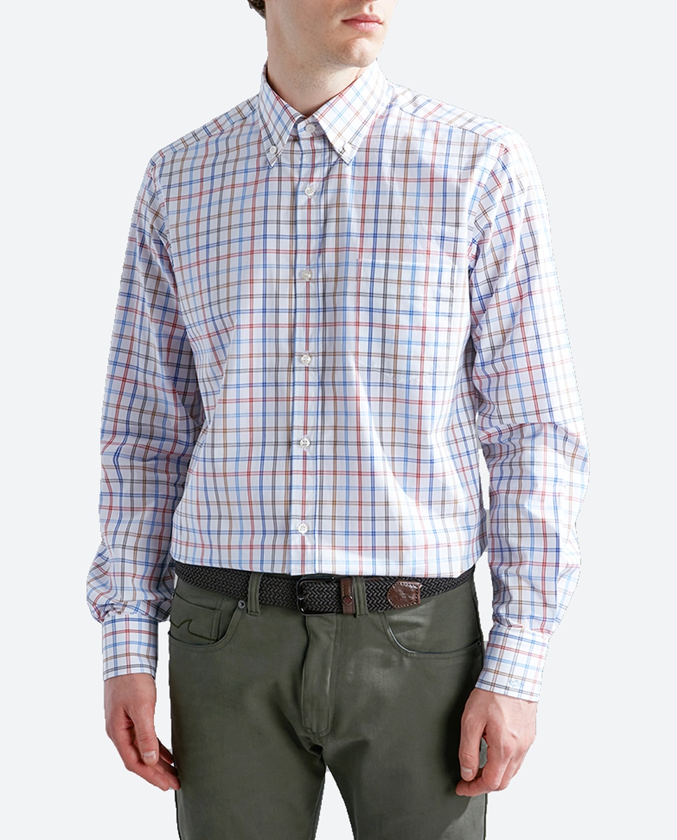 Imagen 0 de Camisa de hombre cuadros multicolor