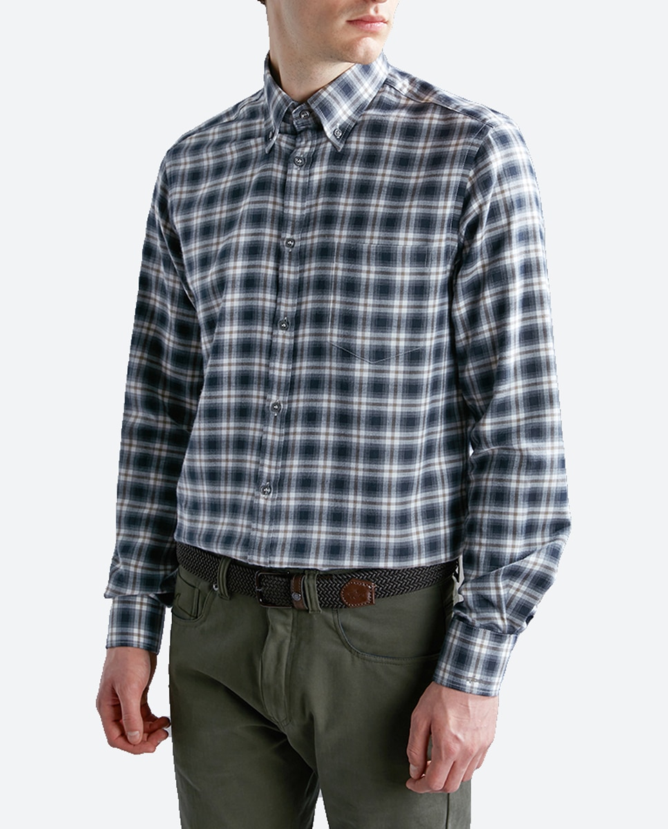 Imagen 0 de Camisa de hombre tallas grandes manga larga,  bolsillo pecho