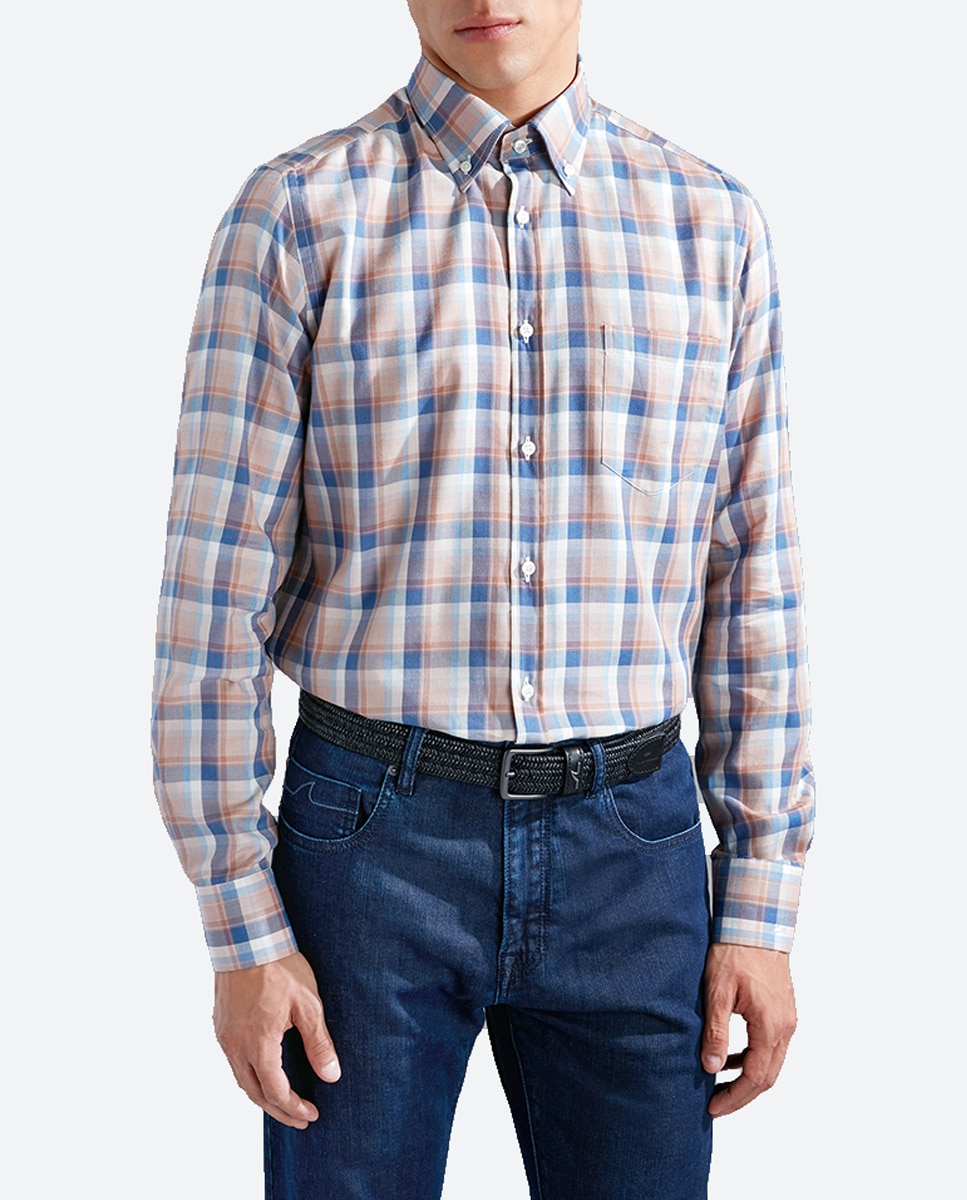 Imagen 0 de Camisa de hombre cuadros multicolor
