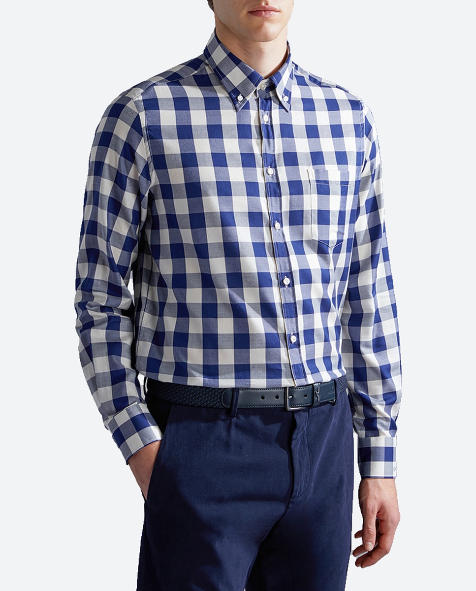 Imagen 0 de Camisa de hombre cuadros algodón