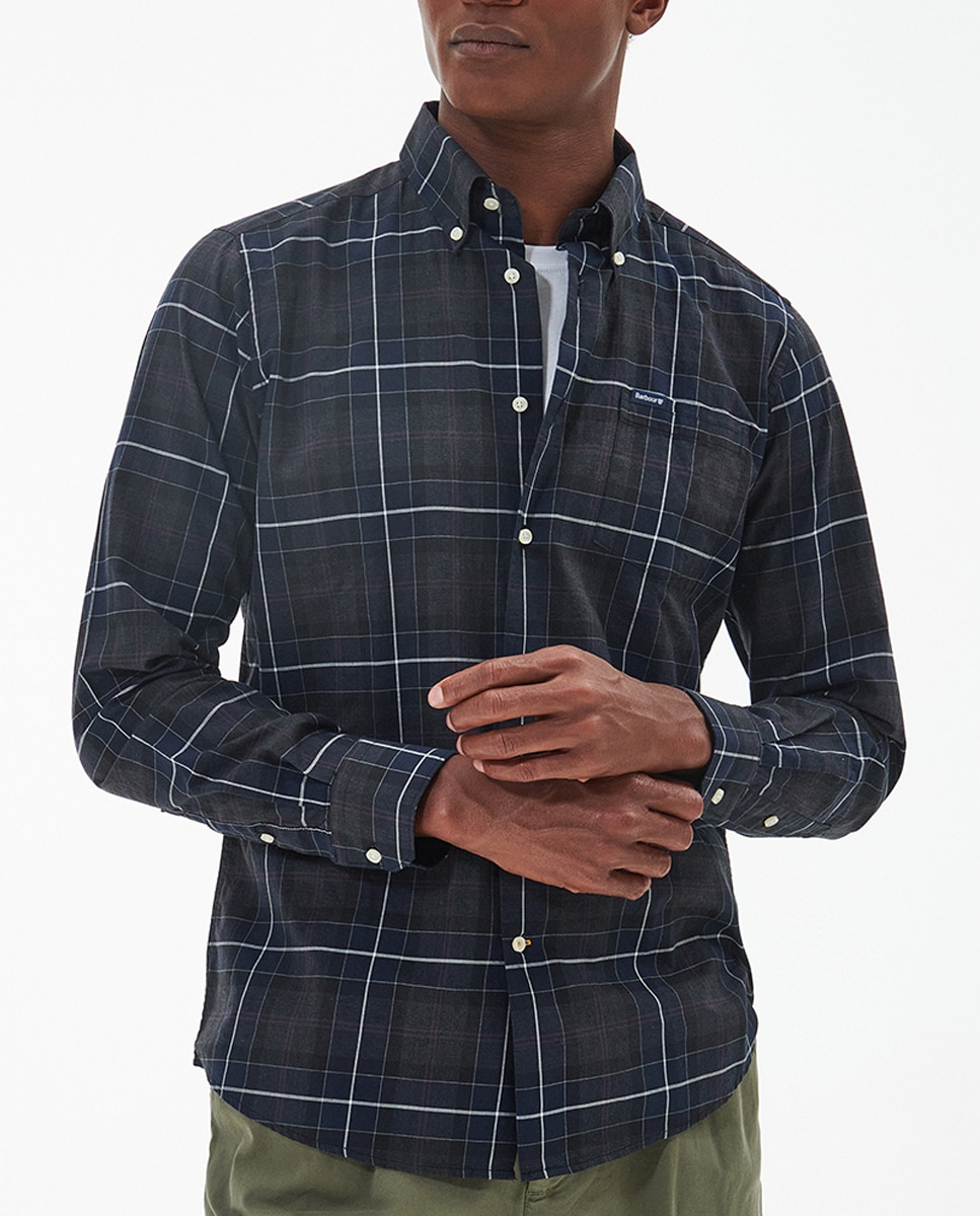 Imagen 0 de Camisa de hombre de manga larga y diseño de cuadros