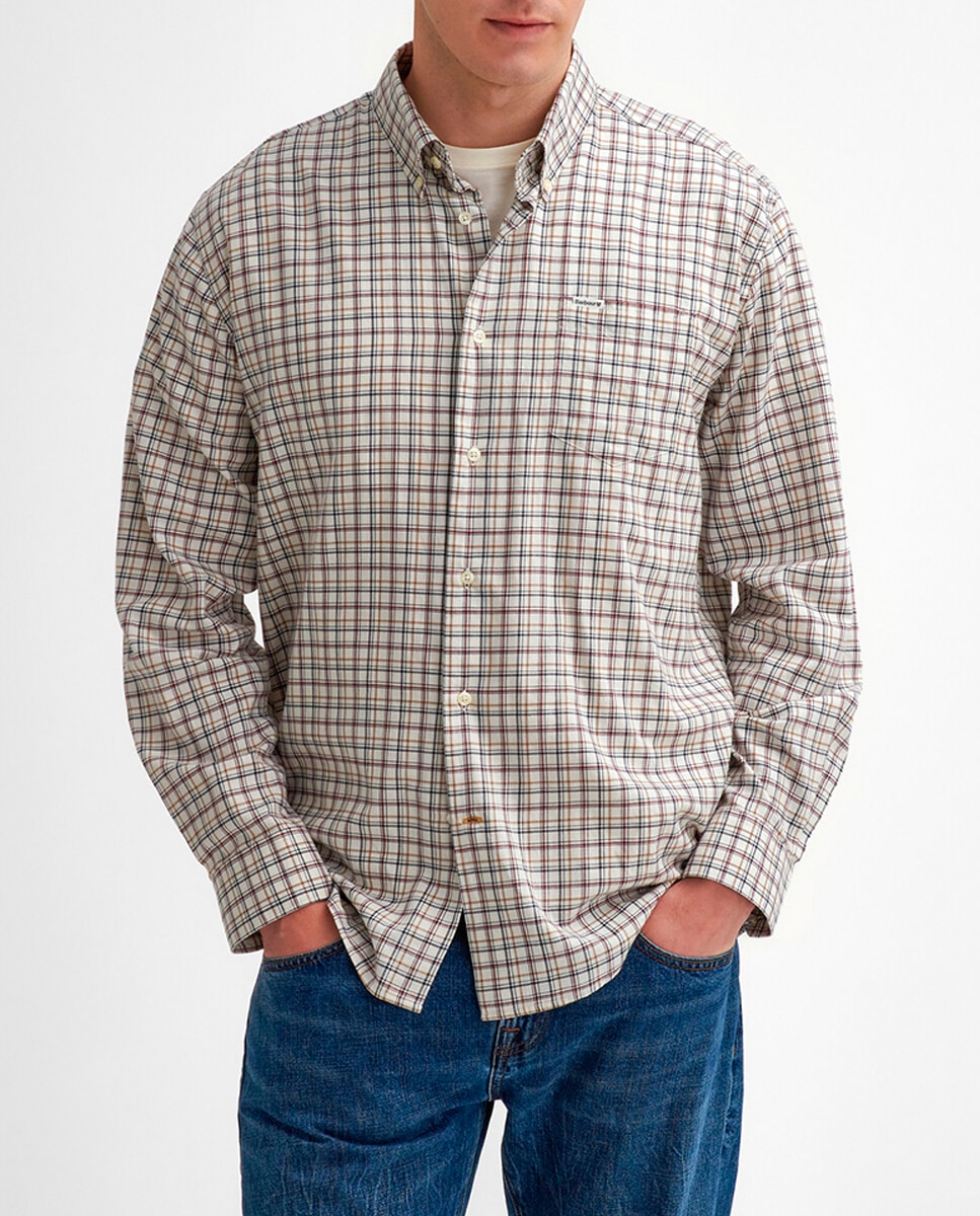 Imagen 0 de Camisa de hombre de manga larga con diseño de cuadros