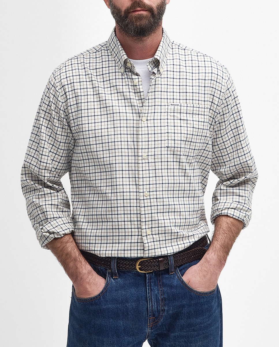 Imagen 0 de Camisa de hombre de manga larga y diseño de cuadros