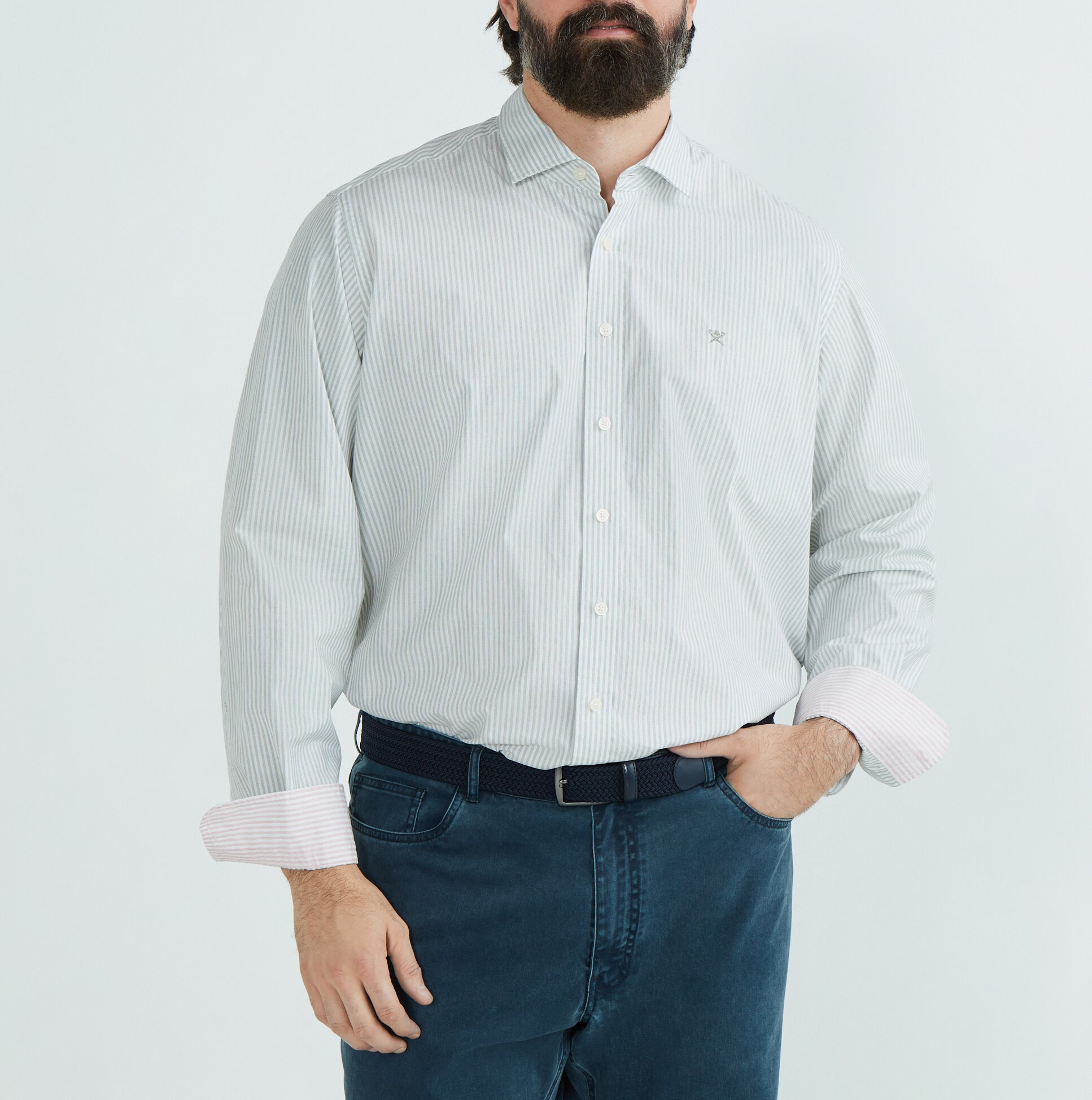 Imagen 0 de Camisa de hombre rayas bengal classic fit tallas grandes