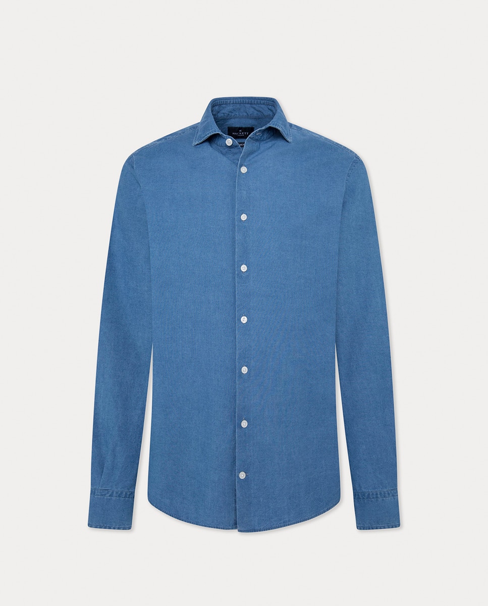 Imagen 0 de Camisa de hombre denim corte classic tallas grandes