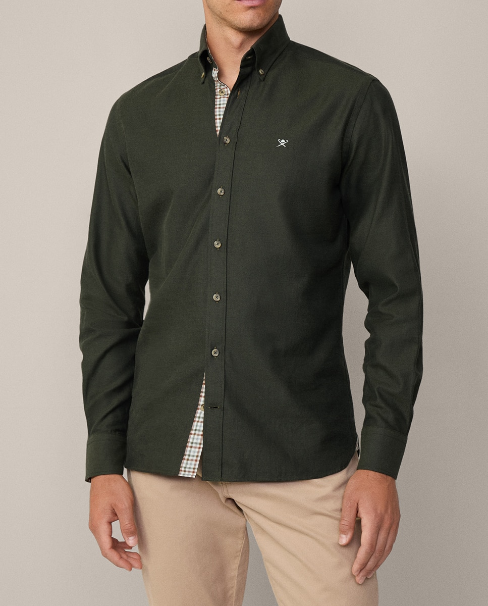 Imagen 0 de Camisa de hombre de franela corte classic tallas grandes
