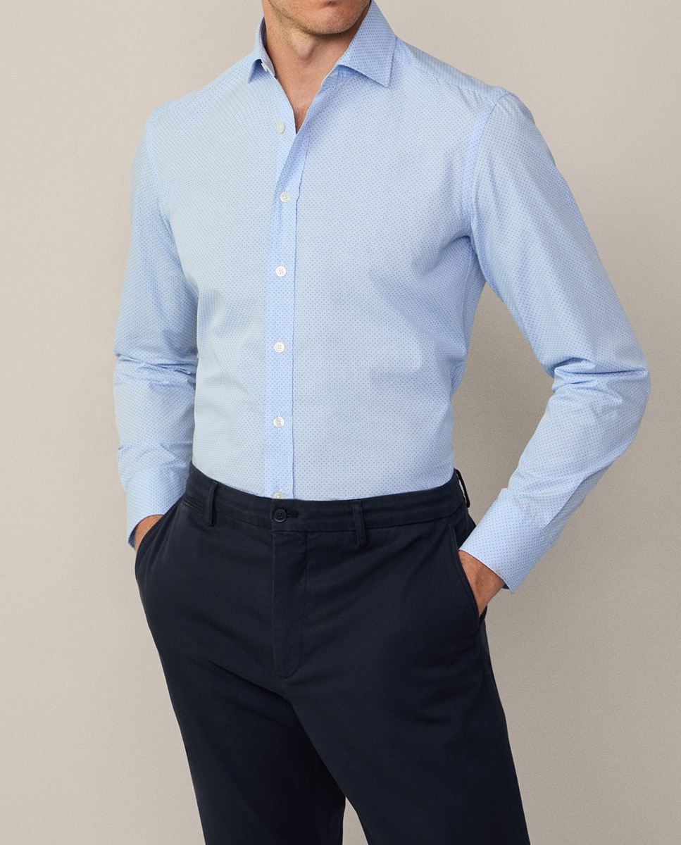 Imagen 0 de Camisa microestampada de hombre corte classic tallas grandes