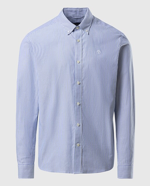 Camisa de hombre regular de algodón orgánico manga larga