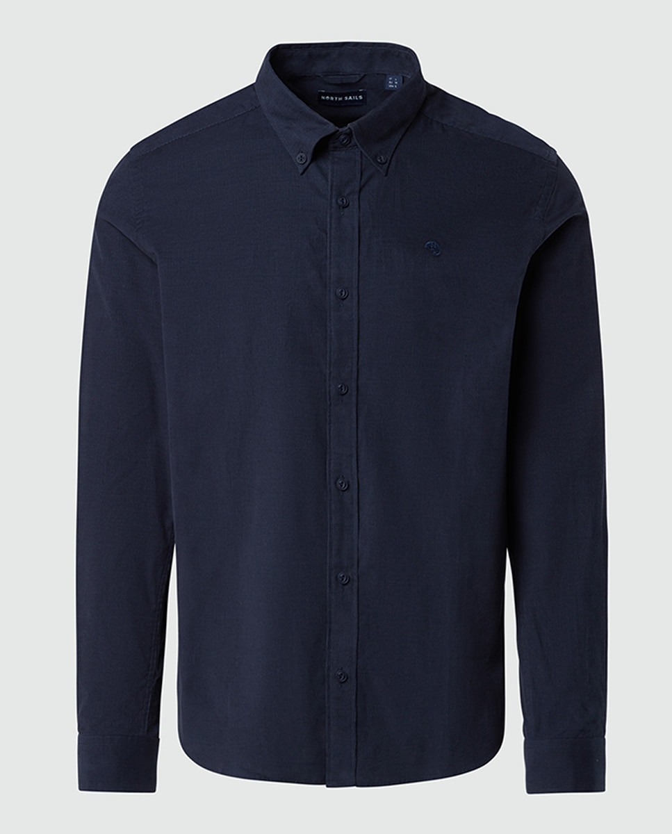 Imagen 0 de Camisa de micropana con botón en cuello de hombre