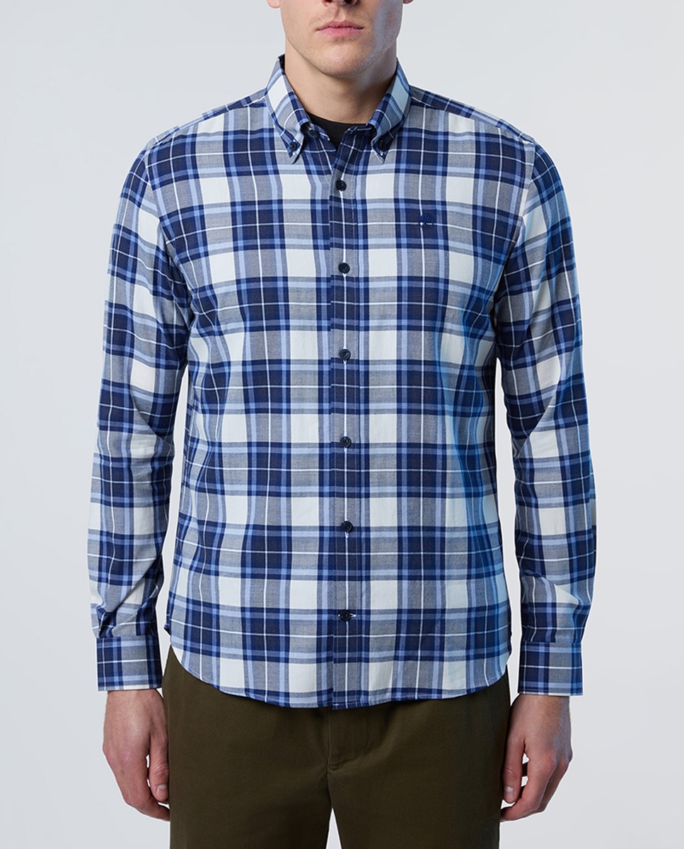 Imagen 0 de Camisa de cuadros de franela de hombre