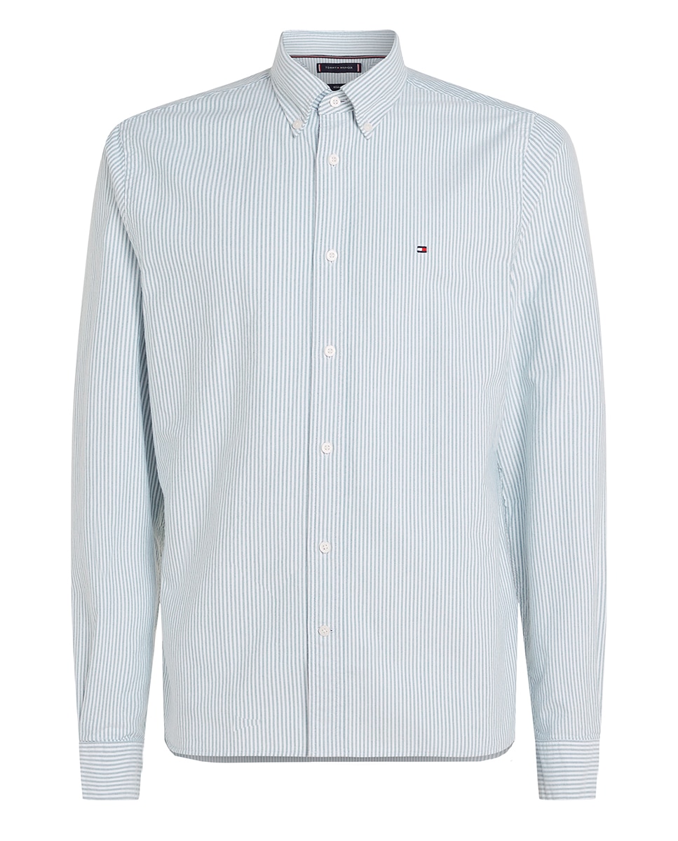 Imagen 0 de Camisa de hombre tipo Oxford con estampado a raya tallas grandes