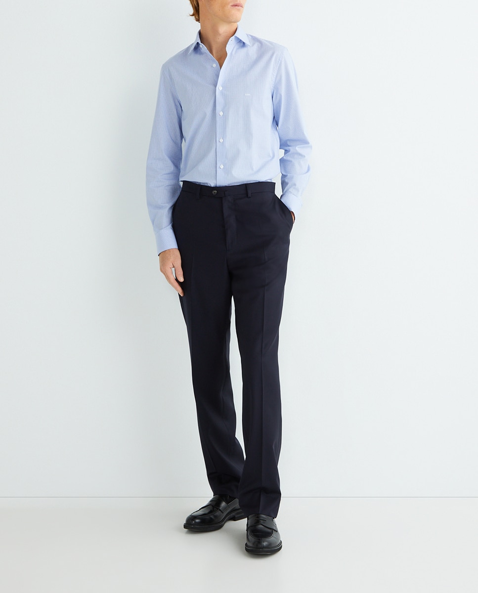 Imagen 0 de Camisa de hombre de vestir slim fit con estampado
