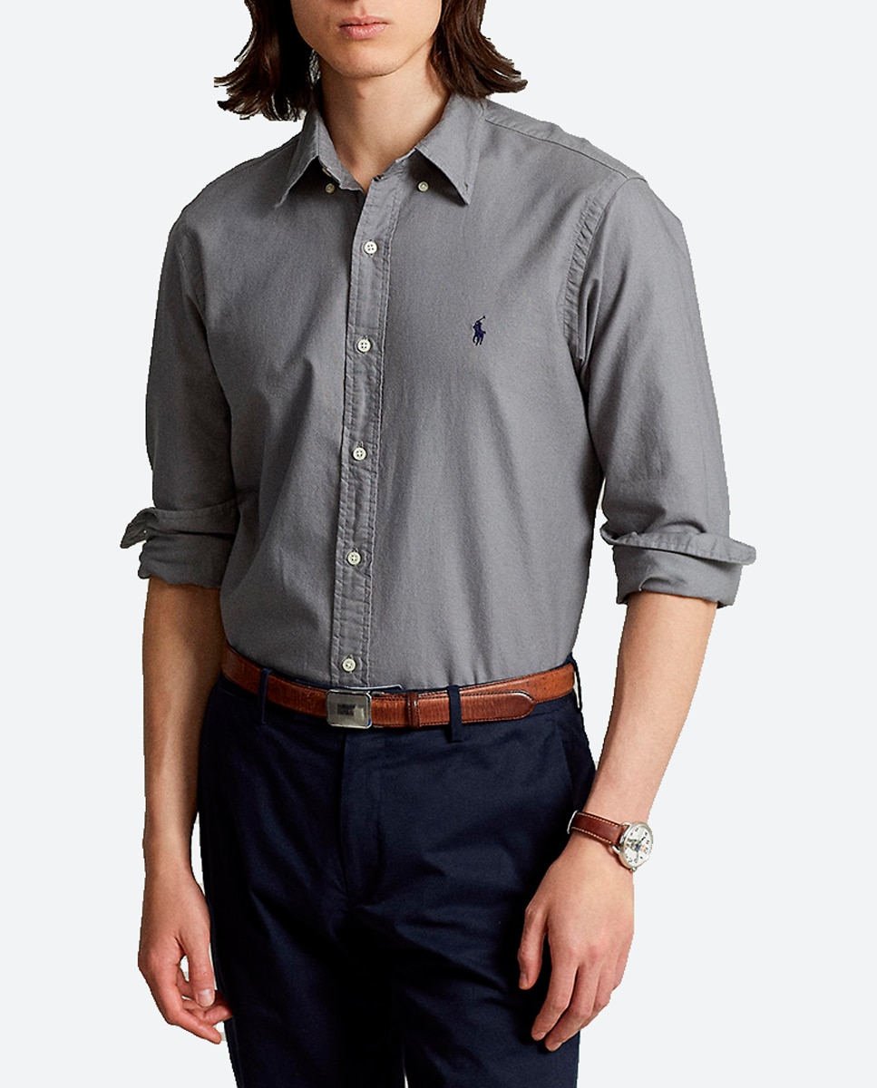 Imagen 0 de Camisa de hombre de oxford teñido en prenda Regular fit