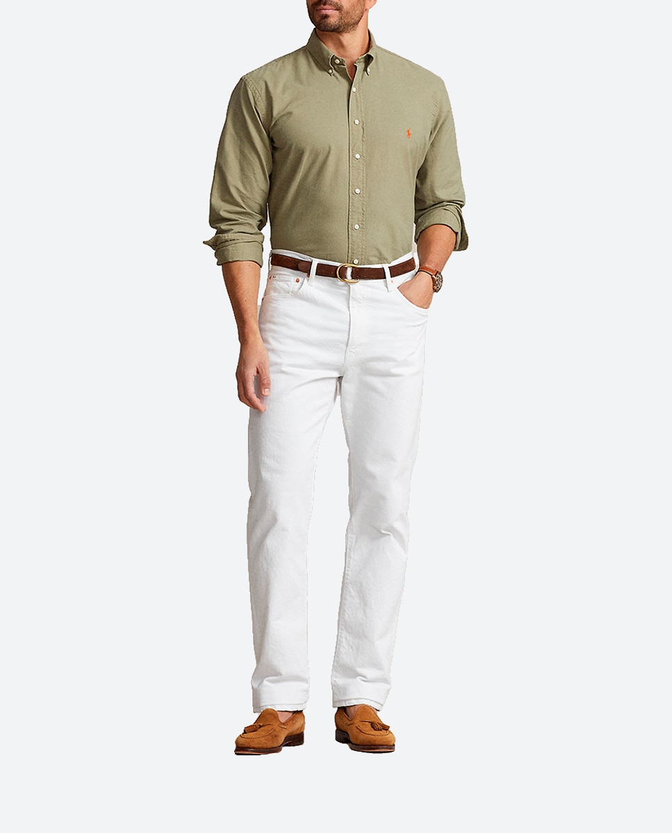 Imagen 0 de Camisa de hombre de Oxford teñido en prenda Classic fit tallas grande
