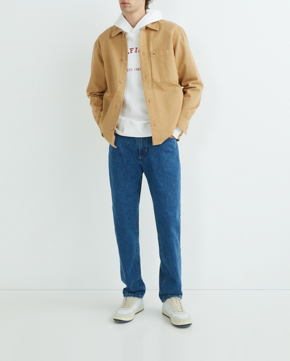 Imagen 0 de Sobrecamisa lisa de hombre con fit relajado