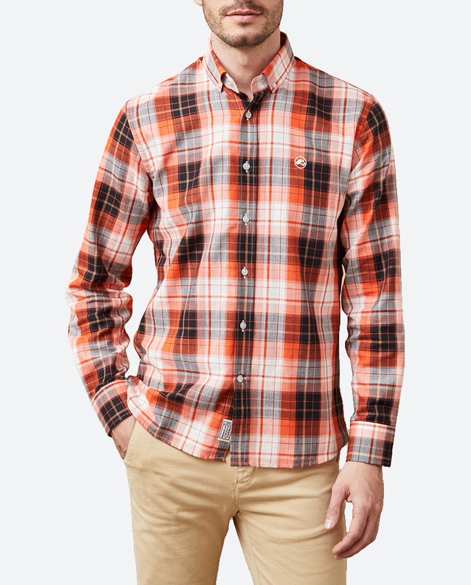 Imagen 0 de Camisa de hombre de cuadros de corte slim.
