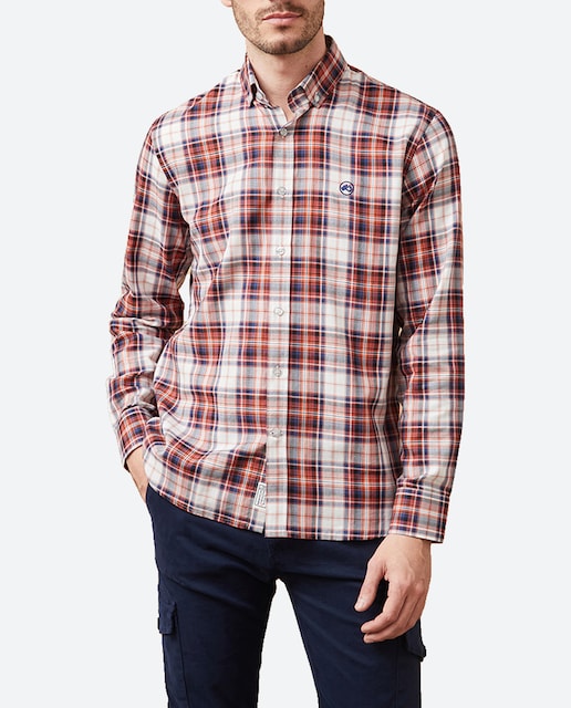 Imagen 0 de Camisa de hombre de cuadros de corte slim.