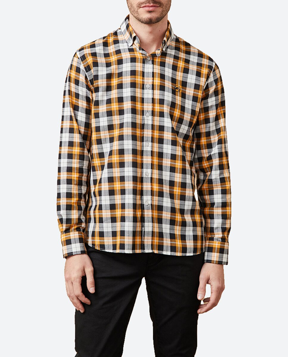 Imagen 0 de Camisa de hombre de cuadros de corte slim.