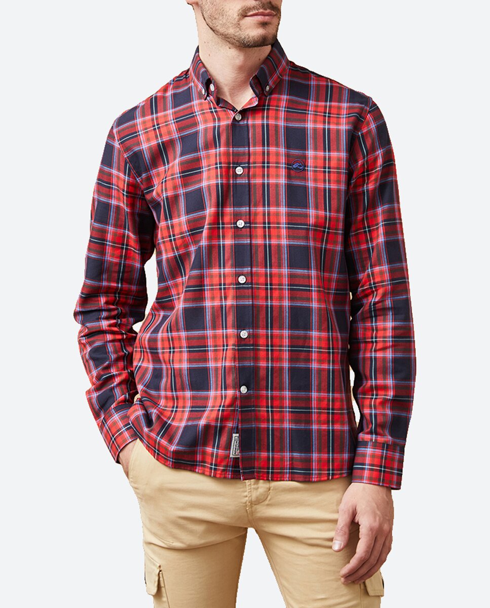 Imagen 0 de Camisa de hombre de cuadros de corte slim.