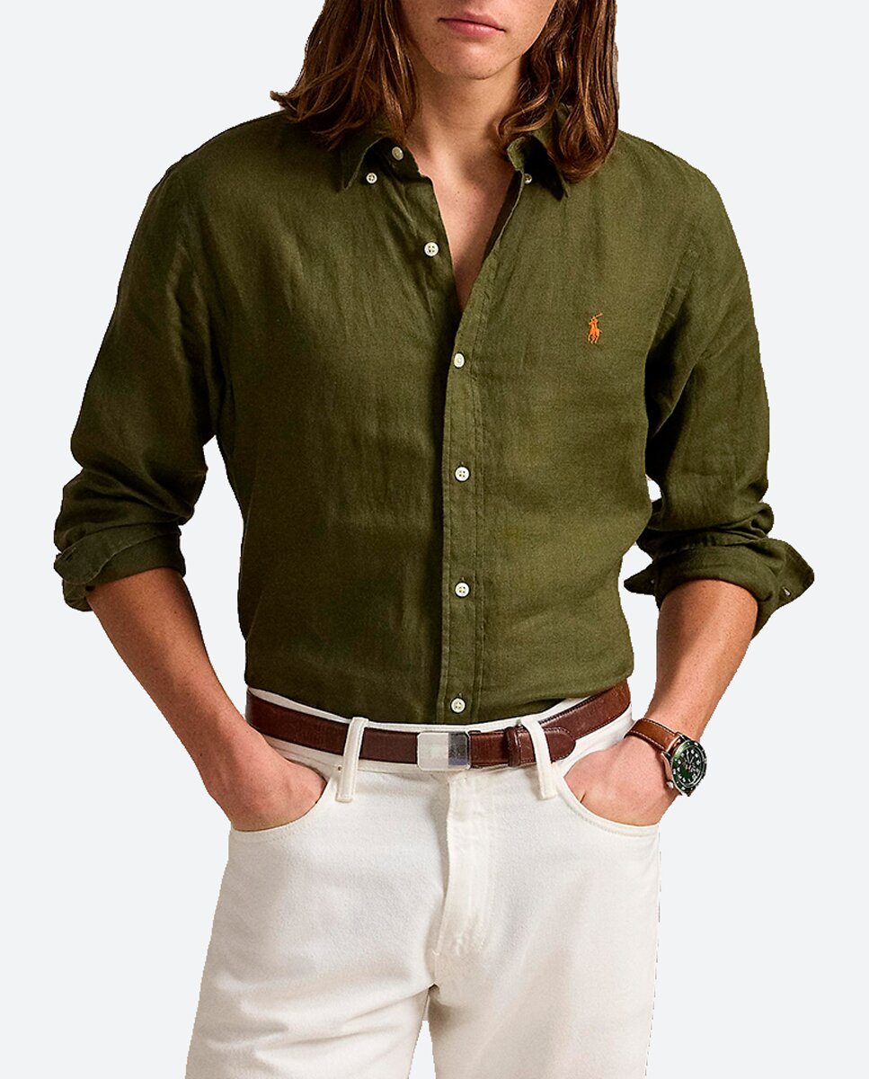 Imagen 0 de Camisa de hombre de lino Classic fit tallas grandes