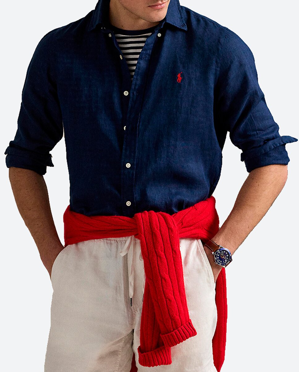 Imagen 0 de Camisa de hombre de lino Classic fit tallas grandes