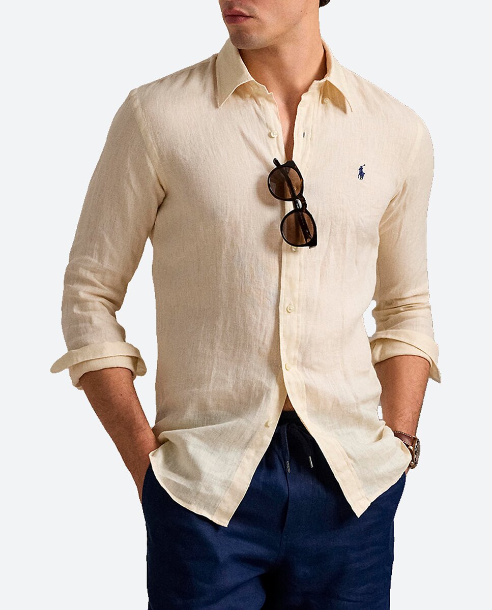 Imagen 0 de Camisa de hombre de lino Classic fit tallas grandes