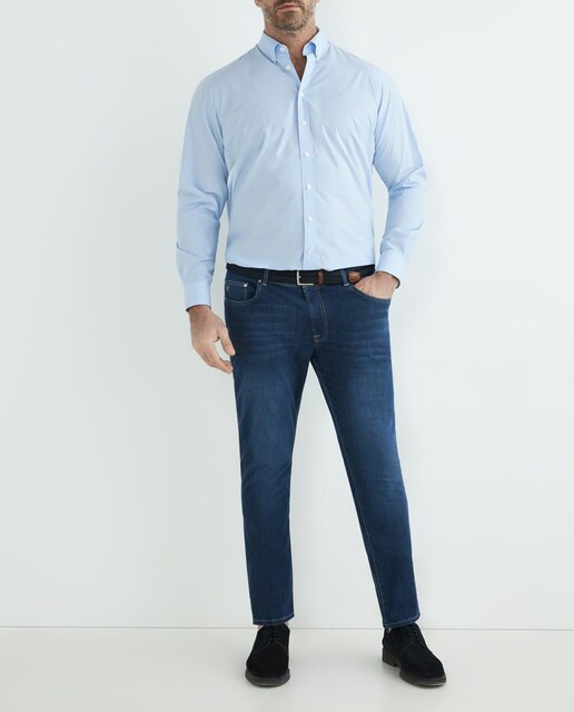 Imagen 0 de Denim de hombre slim fit cinco bolsillos chambray tallas grandes