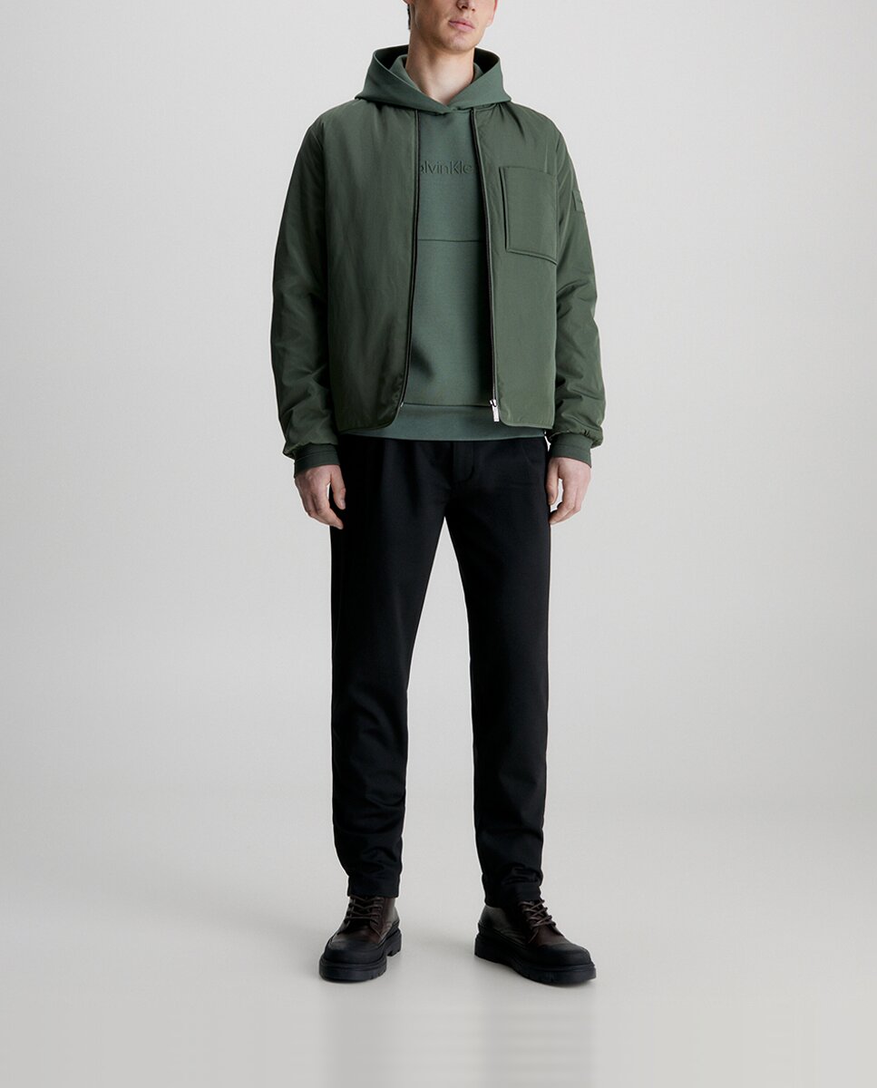 Imagen 0 de Pantalones plisados tapered de punto de hombre