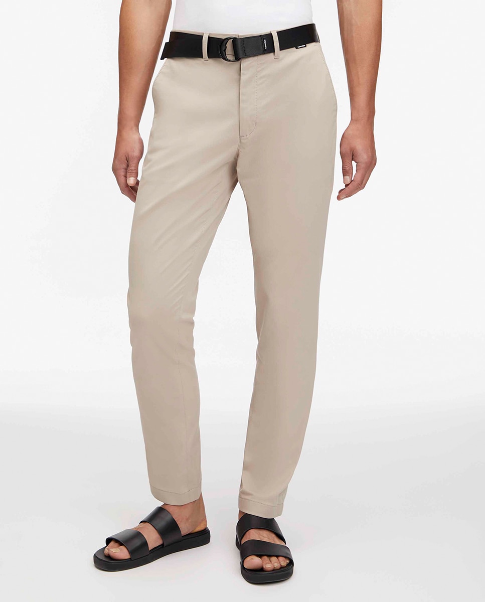 Imagen 0 de Chinos slim con cinturón de hombre