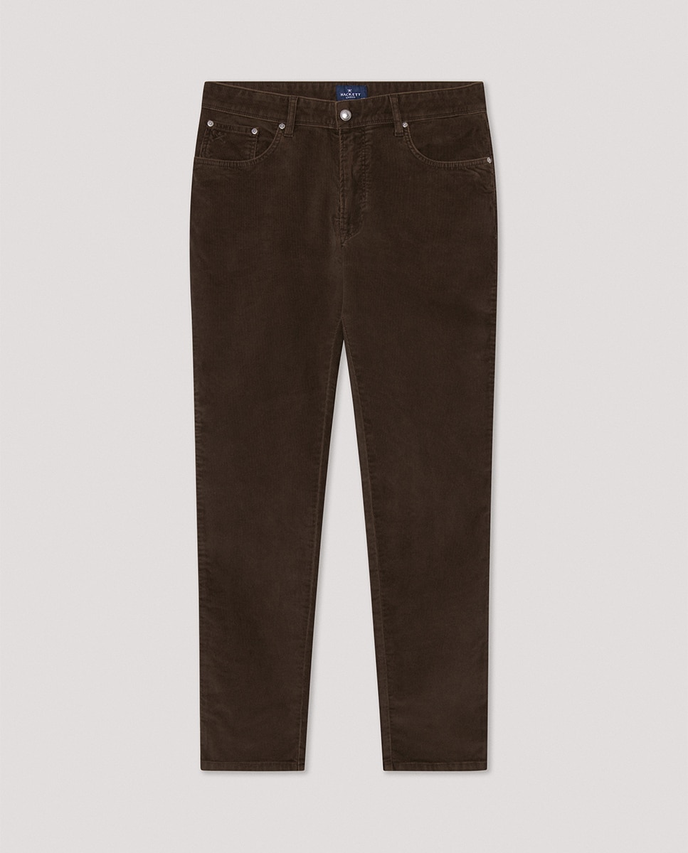 Imagen 0 de Pantalón cinco bolsillos de hombre regular fit en pana elástica