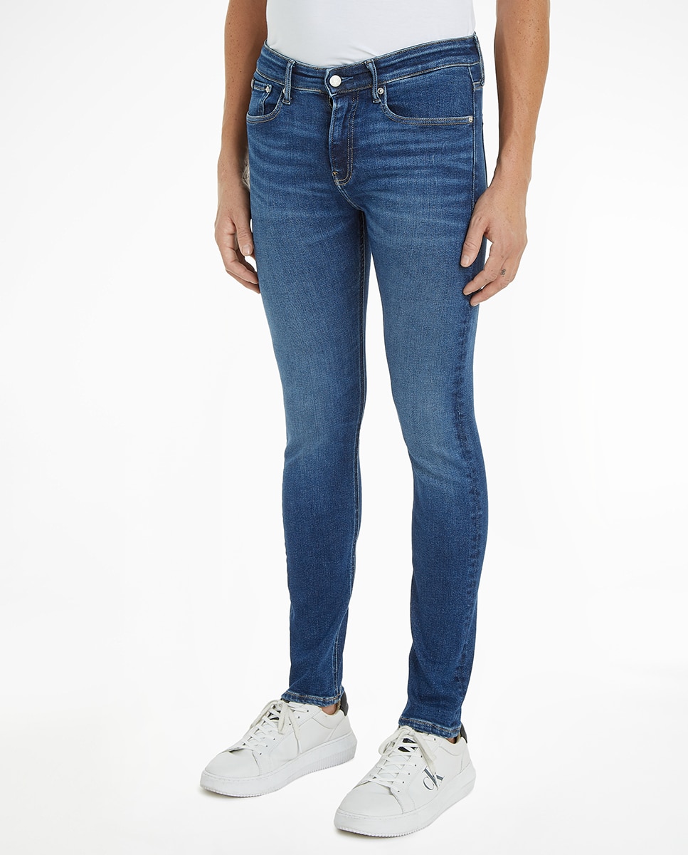 Imagen 0 de Vaquero Hombre skinny fit con efecto desgastado